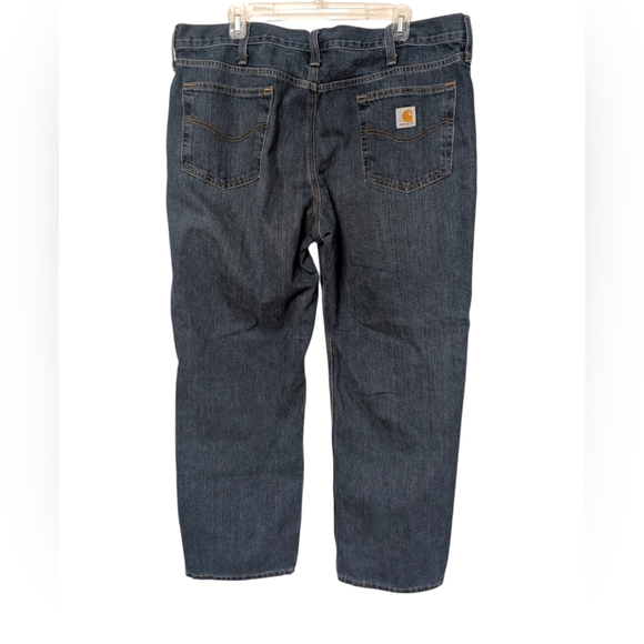 Men's Carhartt Blue Denim Relaxed Fit Jeans Size 40x30 - Picture 2 of 8
